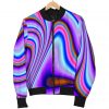 Purple Psychedelic Trippy Print Bomber Jacket