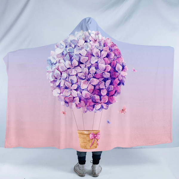Purplish Balloon SW1191 Hooded Blanket Cloak Blanket