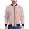 Rabbit And Carrot Pattern Print Bomber Jacket