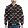 Rainbow Heart Pattern Print Bomber Jacket