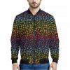 Rainbow Leopard Pattern Print Bomber Jacket