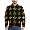 Rasta Flag Pattern Print Bomber Jacket