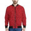 Red Blood Cells Pattern Print Bomber Jacket