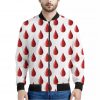 Red Blood Drop Pattern Print Bomber Jacket