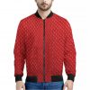 Red Python Snakeskin Print Bomber Jacket