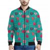 Retro Lollipop Pattern Print Bomber Jacket