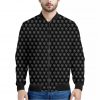 Rock And Roll Hand Symbol Pattern Print Bomber Jacket