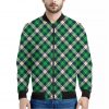 Saint Patrick's Day Irish Tartan Print Bomber Jacket