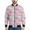 Sakura Flower Cherry Blossom Print Bomber Jacket