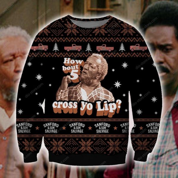 Sanford And Son Knitting Pattern 3D Print Ugly Christmas Sweatshirt