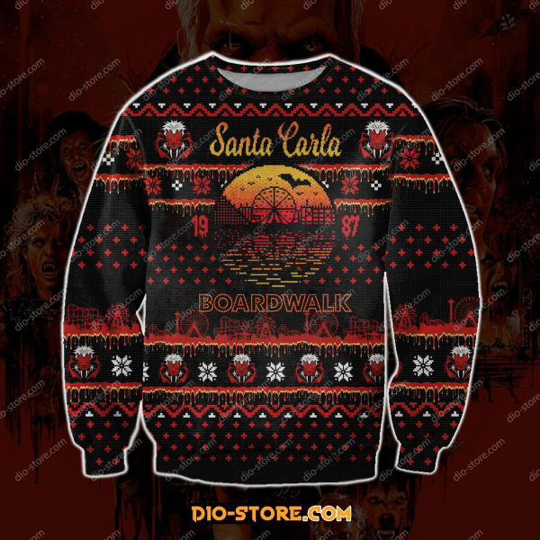 Santa Carla Boardwalk 3D Print Ugly Christmas Sweatshirt