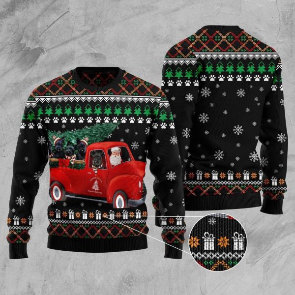 Scottish Terrier & Santa Claus Ugly Sweatshirt