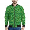 Shamrock Leaf St. Patrick's Day Print Bomber Jacket