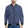 Shibori Floral Pattern Print Bomber Jacket