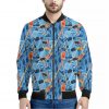 Skiing Equipment Pattern Print Bomber Jacket