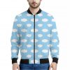 Sky Cloud Pattern Print Bomber Jacket
