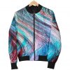 Smoke Psychedelic Trippy Print Bomber Jacket