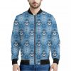 Snowy Penguin Knitted Pattern Print Bomber Jacket