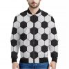 Soccer Ball Texture Print Bomber Jacket