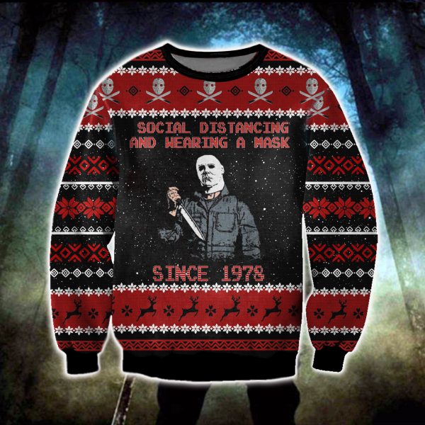 Social Distancing And Wearing A Mask Since 1978 3D All Over Printed Ugly Sweatshirt