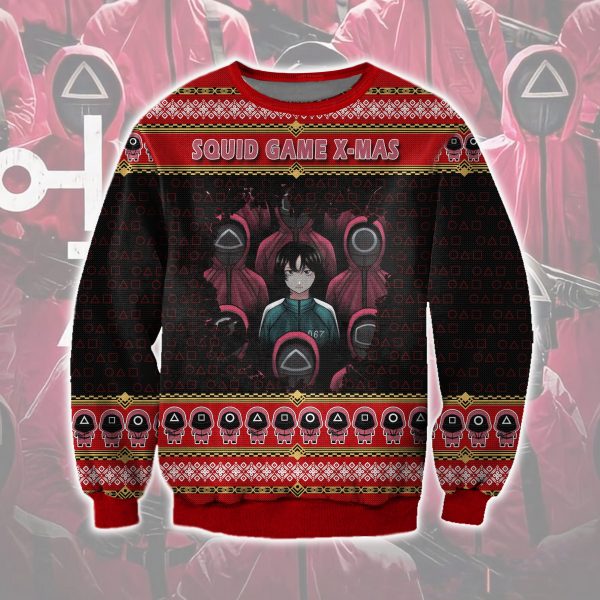 Squid Game X-Mas 3D All Over Printed Ugly Sweatshirt