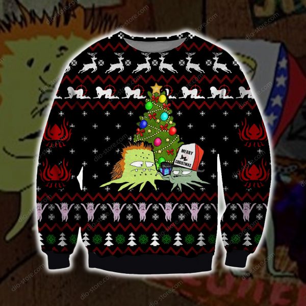 Squidbillies 3D All Over Printed Ugly Christmas Sweatshirt