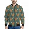 Squirrel Knitted Pattern Print Bomber Jacket