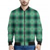 St. Patrick's Day Tartan Print Bomber Jacket