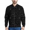 Star Constellations Pattern Print Bomber Jacket
