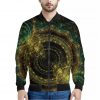 Steampunk Fractal Print Bomber Jacket