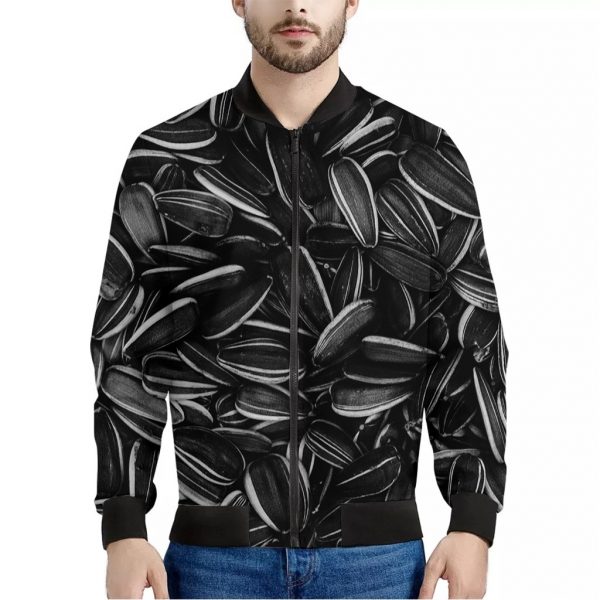 Sunflower Seeds Print Bomber Jacket