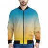 Sunrise Horizon Print Bomber Jacket