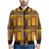 Sunset Ethnic African Tribal Print Bomber Jacket