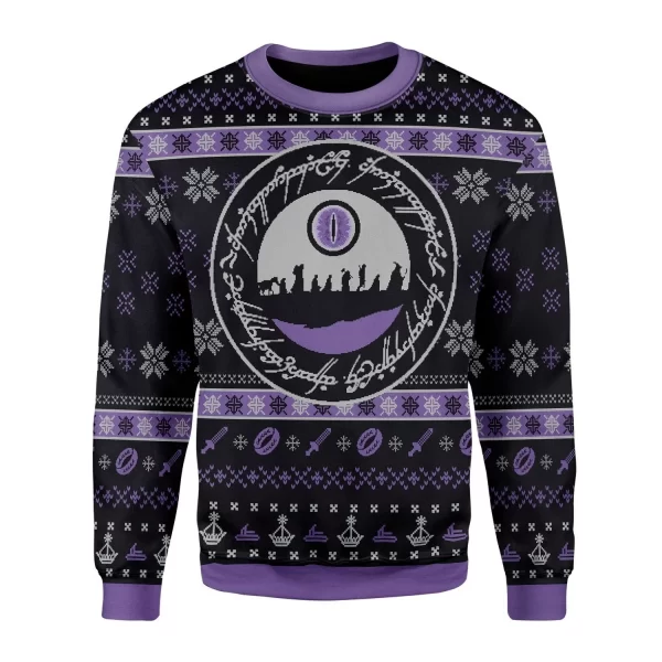 Sweatshirt The Lord Of The Rings The Fellowship Ugly Christmas 3D