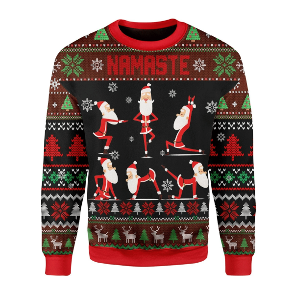Sweatshirt Yoga Ugly Christmas 3D
