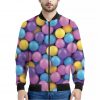 Sweet Candy Ball Pattern Print Bomber Jacket