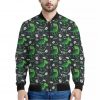 T-Rex And Dino Fossil Pattern Print Bomber Jacket