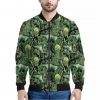 T-Rex Dinosaur And Jurassic Plants Print Bomber Jacket