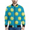 Tennis Theme Pattern Print Bomber Jacket