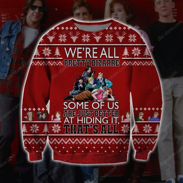 The Breakfast Club Knitting Pattern 3D Print Ugly Christmas Sweatshirt
