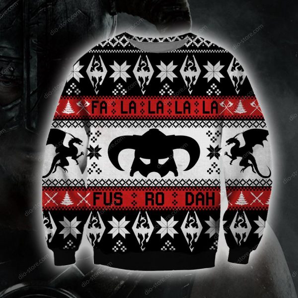 The Elder Scrolls 3D All Over Printed Ugly Christmas Sweatshirt