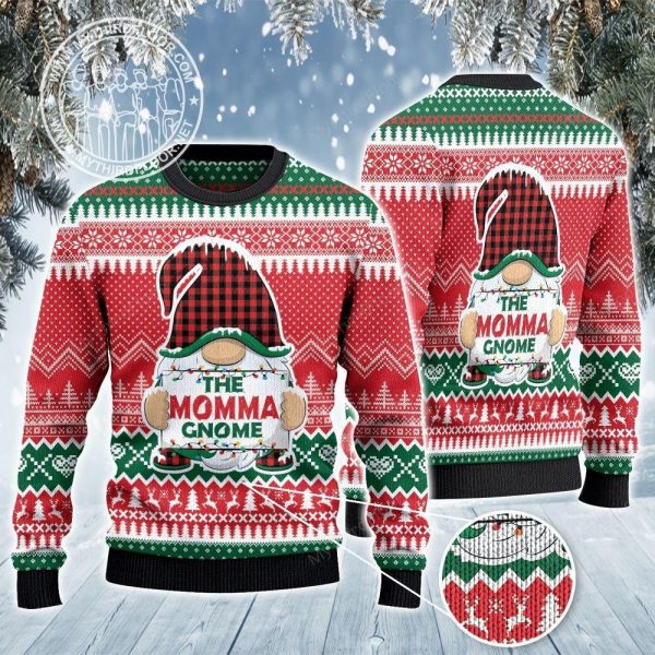 The Momma Gnome Christmas Gift All Over Print Sweatshirt
