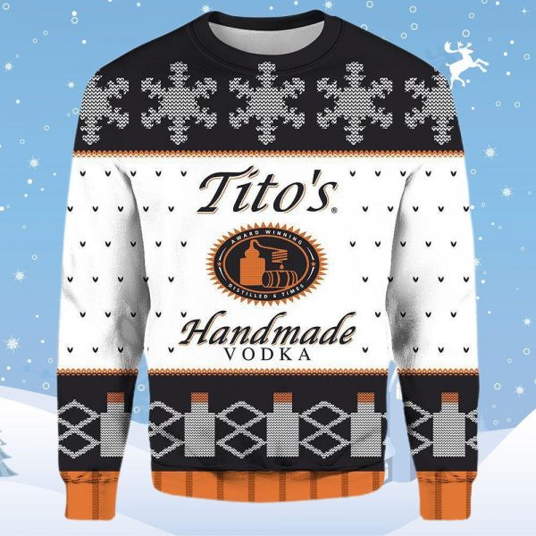 Tito'S Handmade Vodka Ugly Christmas Sweatshirt