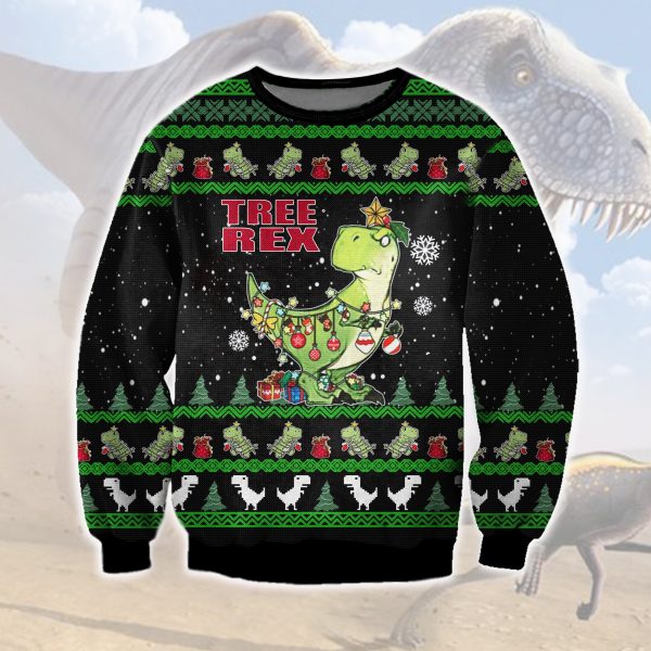 Tree Rex Christmas 3D All Over Printed Ugly Sweatshirt