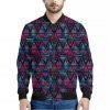 Triangle Ethnic Navajo Pattern Print Bomber Jacket