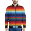 Tribal Mexican Serape Pattern Print Bomber Jacket
