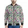 Tropical Cattleya Pattern Print Bomber Jacket