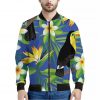 Tropical Keel-Billed Toucan Print Bomber Jacket