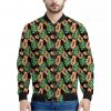 Tropical Papaya Pattern Print Bomber Jacket
