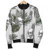 Tropical Pineapple Skull Pattern Print Bomber Jacket